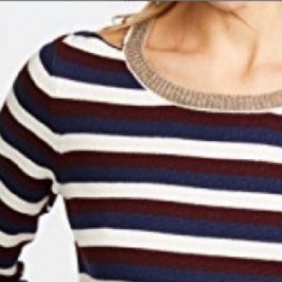 Chaser deconstructed stripes sweater with metallic trim - Picture 2 of 8